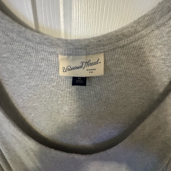 Universal Thread Light Gray Ribbed Dress - Picture 2 of 4
